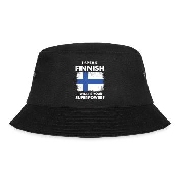 speak finnish superpower - Bucket Hat - black - Front - Lela (165cm)