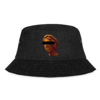 Yellow female statue with eye beams - Bucket Hat - black - Front - Lela (165cm)
