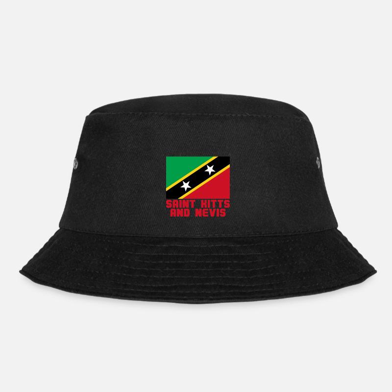 Saint Kitts and Nevis - Bucket Hat - black
