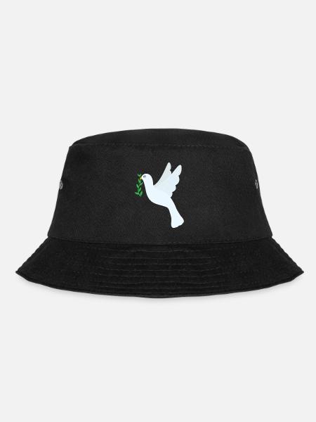 Friedenstaube - Bucket Hat - Schwarz