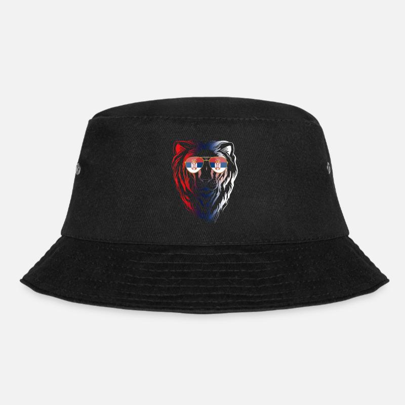 Serbien - Bucket Hat - Schwarz