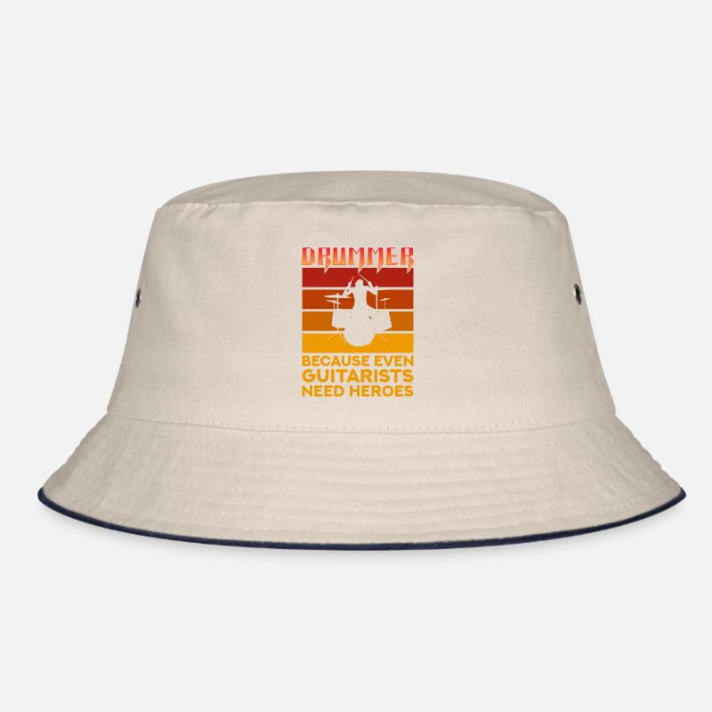 Drummer Because Even Guitarists Need Heroes Bucket Hat