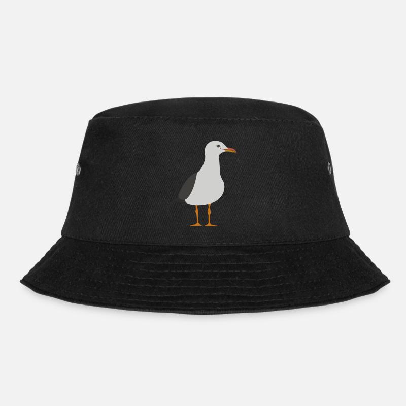 Möwe - Bucket Hat - Schwarz