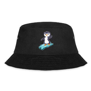 Penguin surfs on an ice floe - Bucket Hat - black - Front - Lela (165cm)