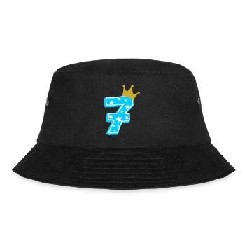 7 Krone 7. Geburtstag 7 Jahre - Bucket Hat - Schwarz - Vorne - Lela (165cm)