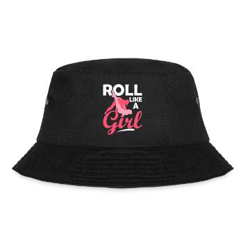 Roll Like A Girl Jiu Jitsu BJJ MMA Jujitsu - Bucket Hat - black - Front - Lela (165cm)