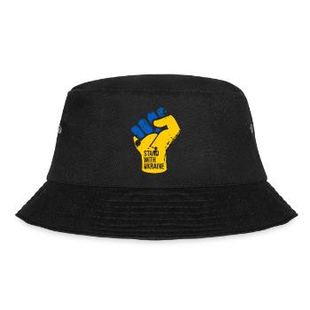 Stand With Ukraine - Bucket Hat - Schwarz - Vorne - Lela (165cm)