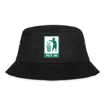 PUT IN - PEACE UKARINE - STOP WAR ! - Bucket Hat - Schwarz - Vorne - Lela (165cm)
