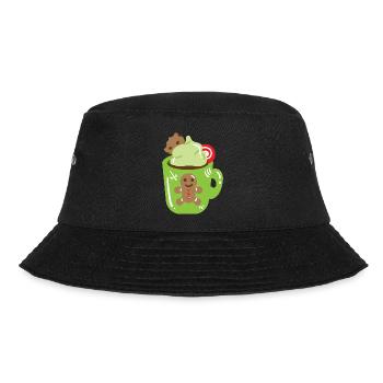 Weihnachten Tasse - Bucket Hat - Schwarz - Vorne - Lela (165cm)