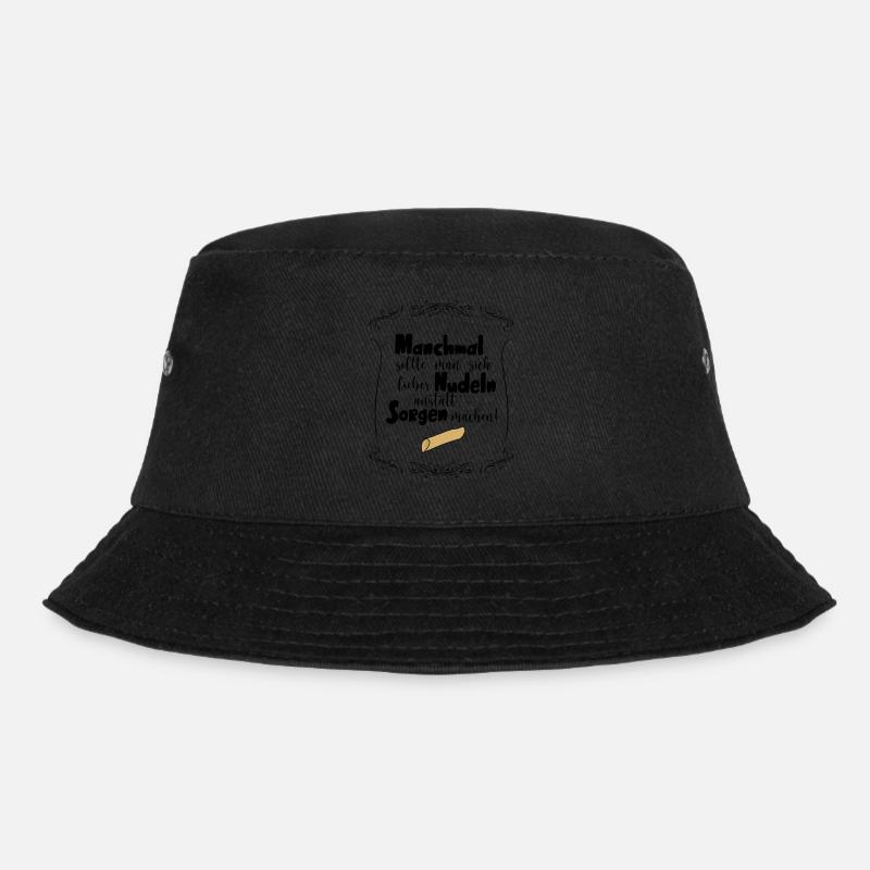 Nudeln - Bucket Hat - Schwarz