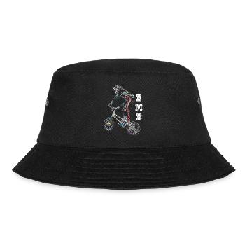 BMX Race Racing Mountainbike Motocross - Bucket Hat - Schwarz - Vorne - Lela (165cm)