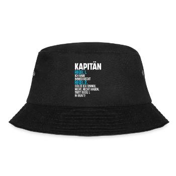 Kapitän Boot Schiff Segeln Segler Segelboot - Bucket Hat - Schwarz - Vorne - Lela (165cm)