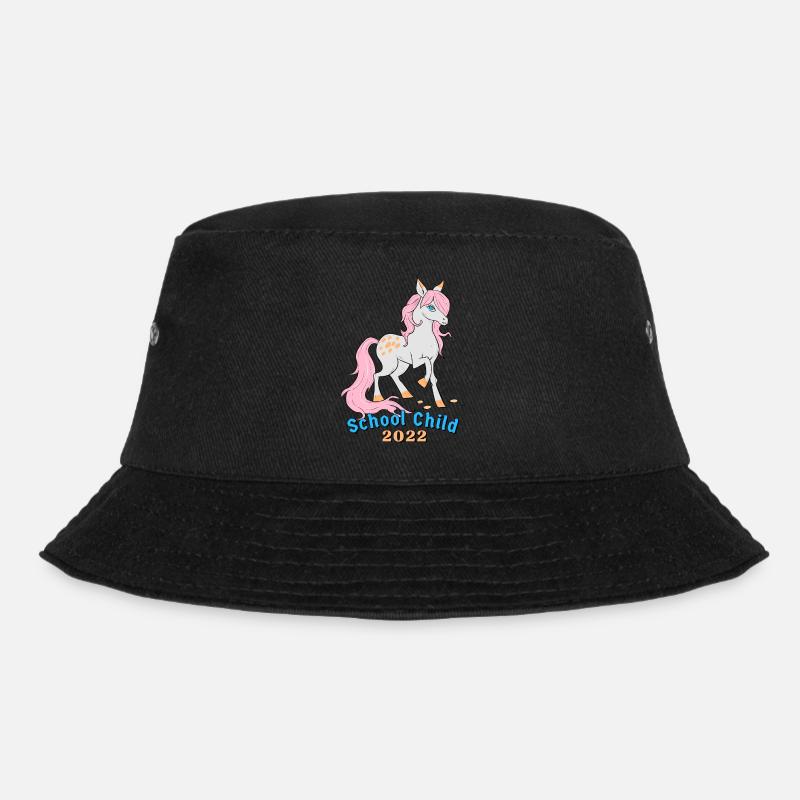 Schulkind 2022 Island Pferd - Erster Schultag - Bucket Hat - Schwarz