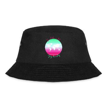 Travel the world - Bucket Hat - Schwarz - Vorne - Lela (165cm)