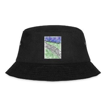 Straße am Meer - Bucket Hat - Schwarz - Vorne - Lela (165cm)