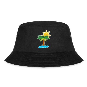 Palmen am Strand - Bucket Hat - Schwarz - Vorne - Lela (165cm)