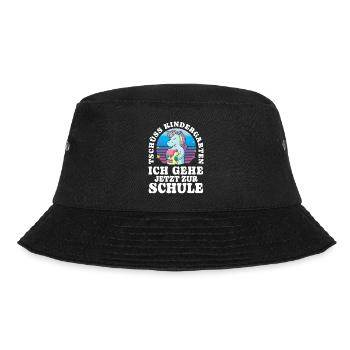 Einschulung 07 Zeichenfläche 15 - Bucket Hat - Schwarz - Vorne - Lela (165cm)