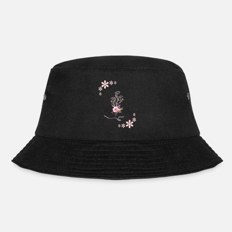 Rosa Frühling - Bucket Hat - Schwarz