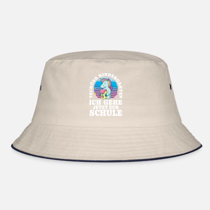 Einschulung Einhorn Tschüss Kindergarten Bucket Hat