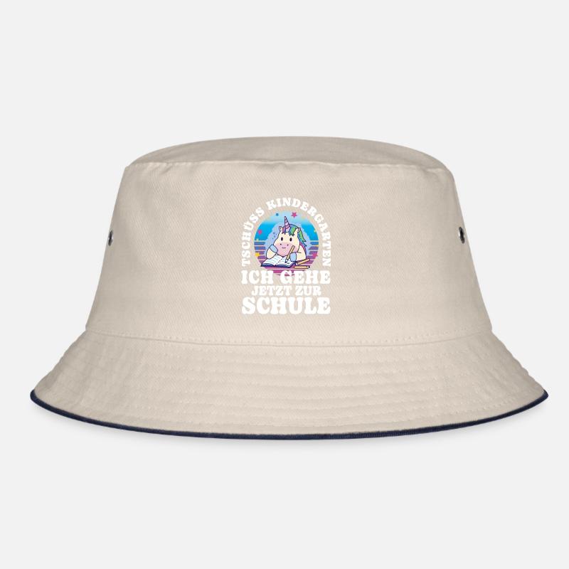 Einschulung Einhorn Tschüss Kindergarten Bucket Hat