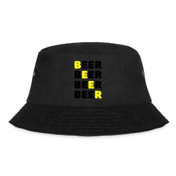 Bier Bier Bier Bier - Bucket Hat - Schwarz - Vorne - Lela (165cm)
