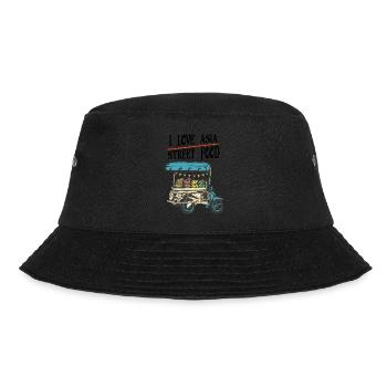 I Love Street Food kleines Mofa - Bucket Hat - Schwarz - Vorne - Lela (165cm)