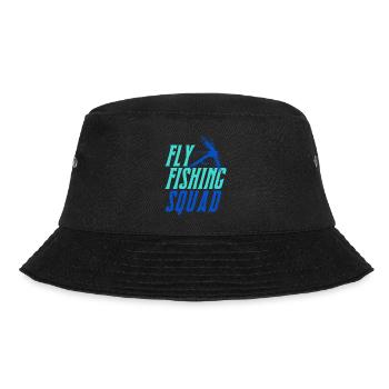Fly Fishing Squad Fisherman Nature Hobby - Bucket Hat - black - Front - Lela (165cm)