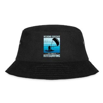 Kitesurfen Kiteboarding Kiteboarder Kitesurf - Bucket Hat - Schwarz - Vorne - Lela (165cm)
