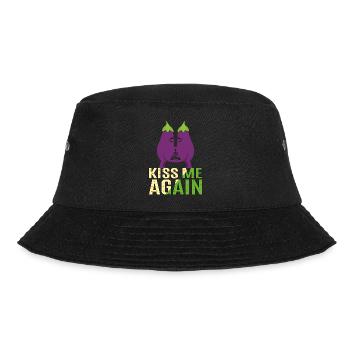 Küss Pe noch einmal. Süße Aubergine - Bucket Hat - Schwarz - Vorne - Lela (165cm)