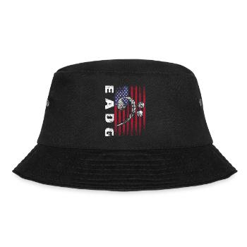 EADG bass notes with American flag - Bucket Hat - black - Front - Lela (165cm)