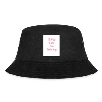 Not Listening - Bucket Hat - Schwarz - Vorne - Lela (165cm)