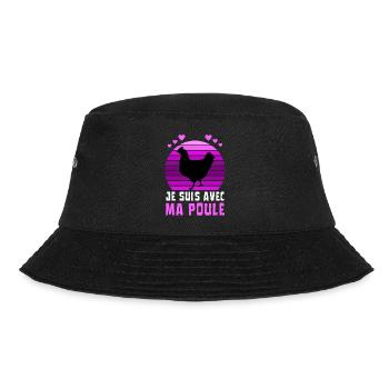 Je suis avec ma poule Vintage Sunset Violet - Bob - noir - Devant - Lela (165cm)
