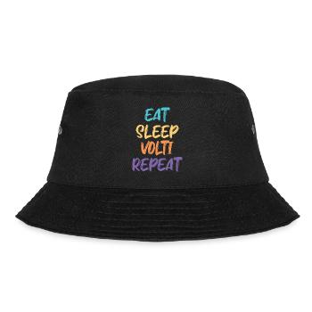 Eat Sleep Volti Repeat / Dressur Reiten, Pferd - Bucket Hat - Schwarz - Vorne - Lela (165cm)