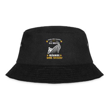 Vater und Kapitän - die besten Mann sind beides - Bucket Hat - Schwarz - Vorne - Lela (165cm)