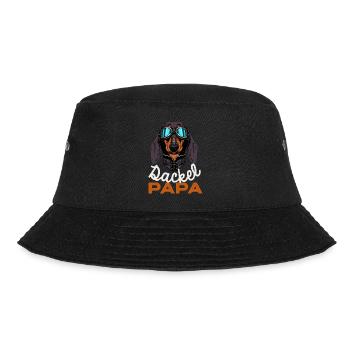 Dackel Papa Vintage Hund Papa Geschenk Wiener - Bucket Hat - Schwarz - Vorne - Lela (165cm)