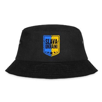 Ukraine Slava Ukraini Coat of Arms - Bucket Hat - black - Front - Lela (165cm)