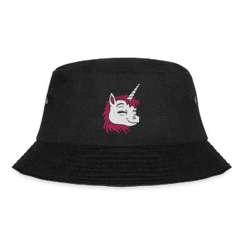 Visage comique licorne heureuse - Bob - noir - Devant - Lela (165cm)