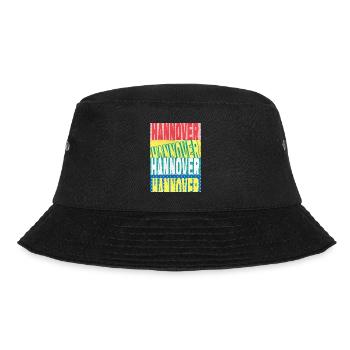 Hannover Deutschland Stadt Schrift Skyline Heimat - Bucket Hat - Schwarz - Vorne - Lela (165cm)
