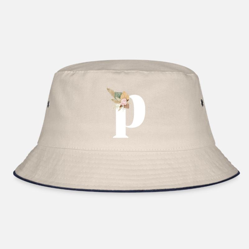 Buchstabe P blumig Bucket Hat