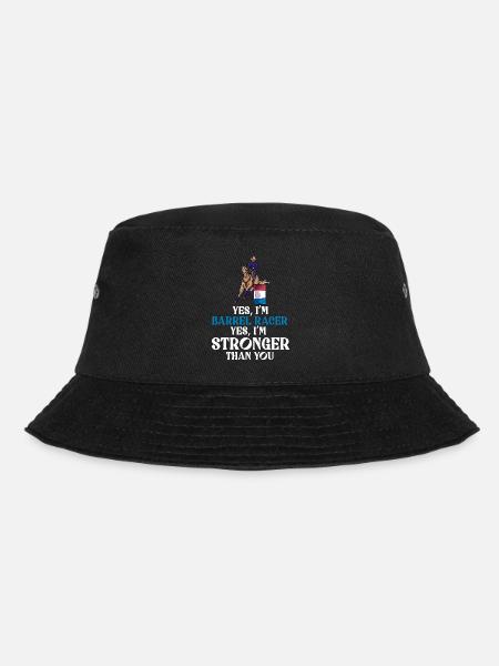 Fassrennen Barrel Racing Rodeo Pferdesport Cowboy - Bucket Hat - Schwarz