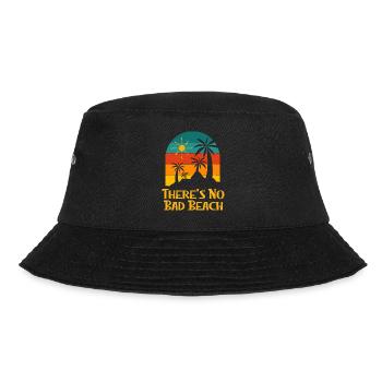 There's No Bad Beach Holiday Sayings Ocean Quotes - Bucket Hat - Schwarz - Vorne - Lela (165cm)