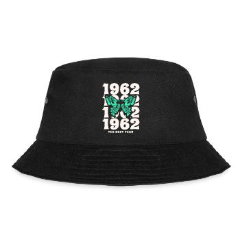Groovy und Vintage 1962 60-jähriges Jubiläum - Bucket Hat - Schwarz - Vorne - Lela (165cm)