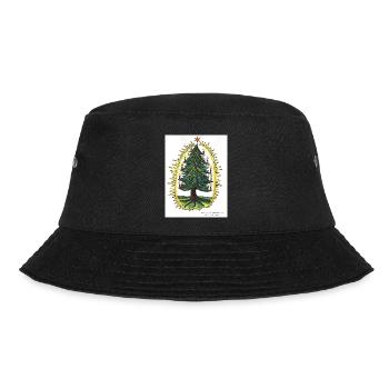 PEACE SEED CHRISTMAS TREE by Gudrun Kargl - Bucket Hat - Schwarz - Vorne - Lela (165cm)