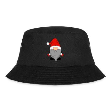 Kleiner Weihnachtsmann Rot - Bucket Hat - Schwarz - Vorne - Lela (165cm)