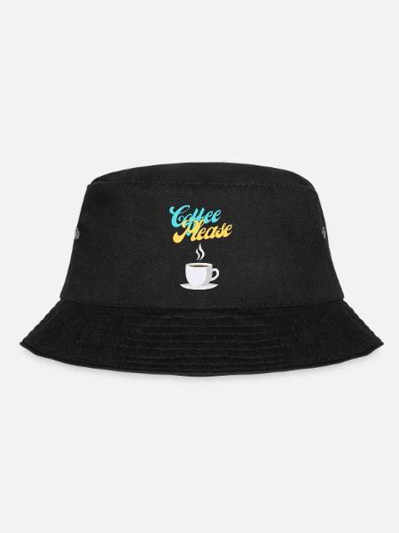 Coffee Please - Bucket Hat - Schwarz