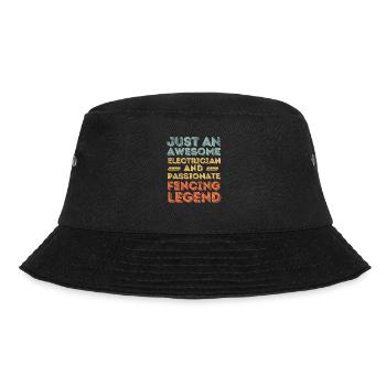 Elektriker Fechten retro - Bucket Hat - Schwarz - Vorne - Lela (165cm)
