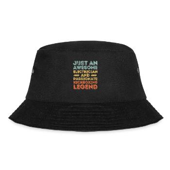 Elektriker Kickboxen retro - Bucket Hat - Schwarz - Vorne - Lela (165cm)