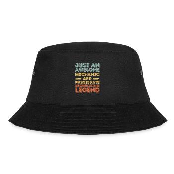 Mechaniker Kickboxen retro - Bucket Hat - Schwarz - Vorne - Lela (165cm)