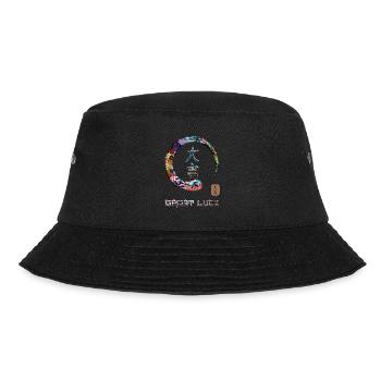 Great Luck Japanese Kanji Word Symbol Enso Circle - Bucket Hat - black - Front - Lela (165cm)