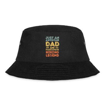Dad hiking retro - Bucket Hat - black - Front - Lela (165cm)
